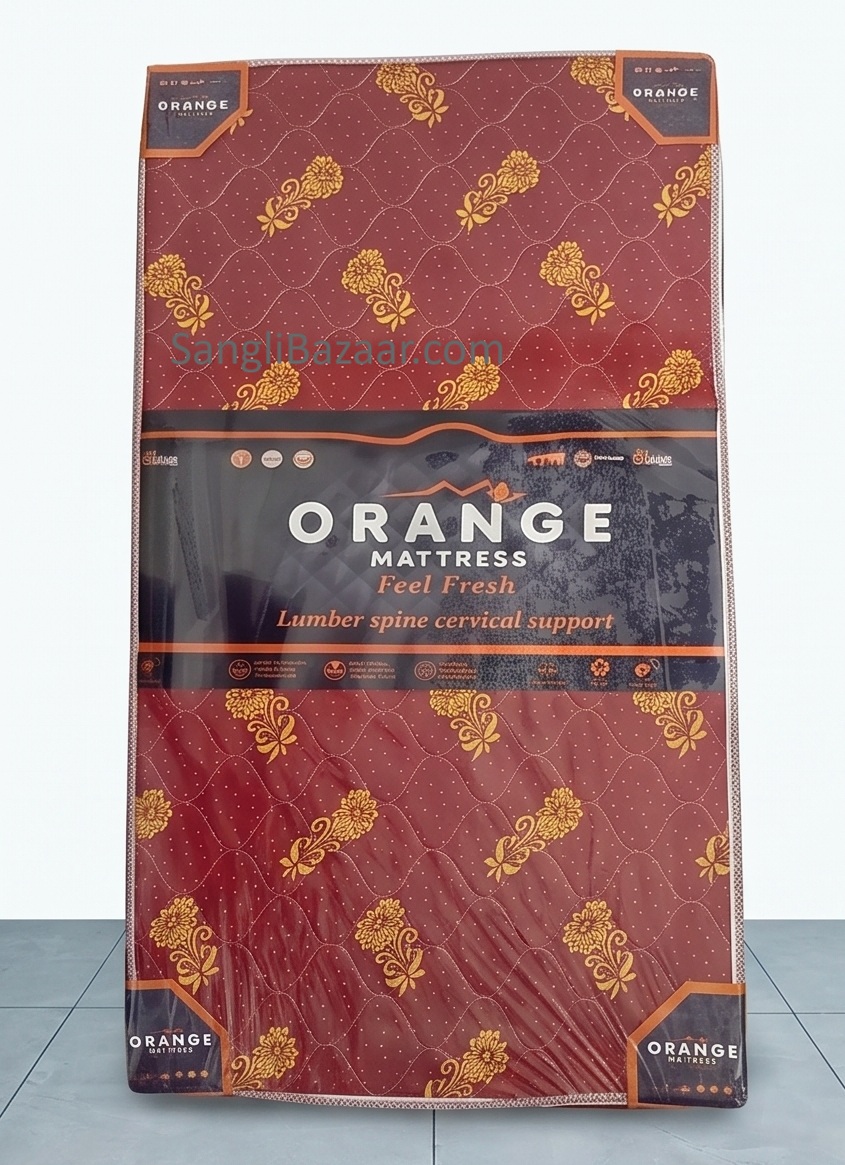 6 feet 5 feet Orange Special Mattress